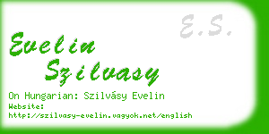 evelin szilvasy business card
